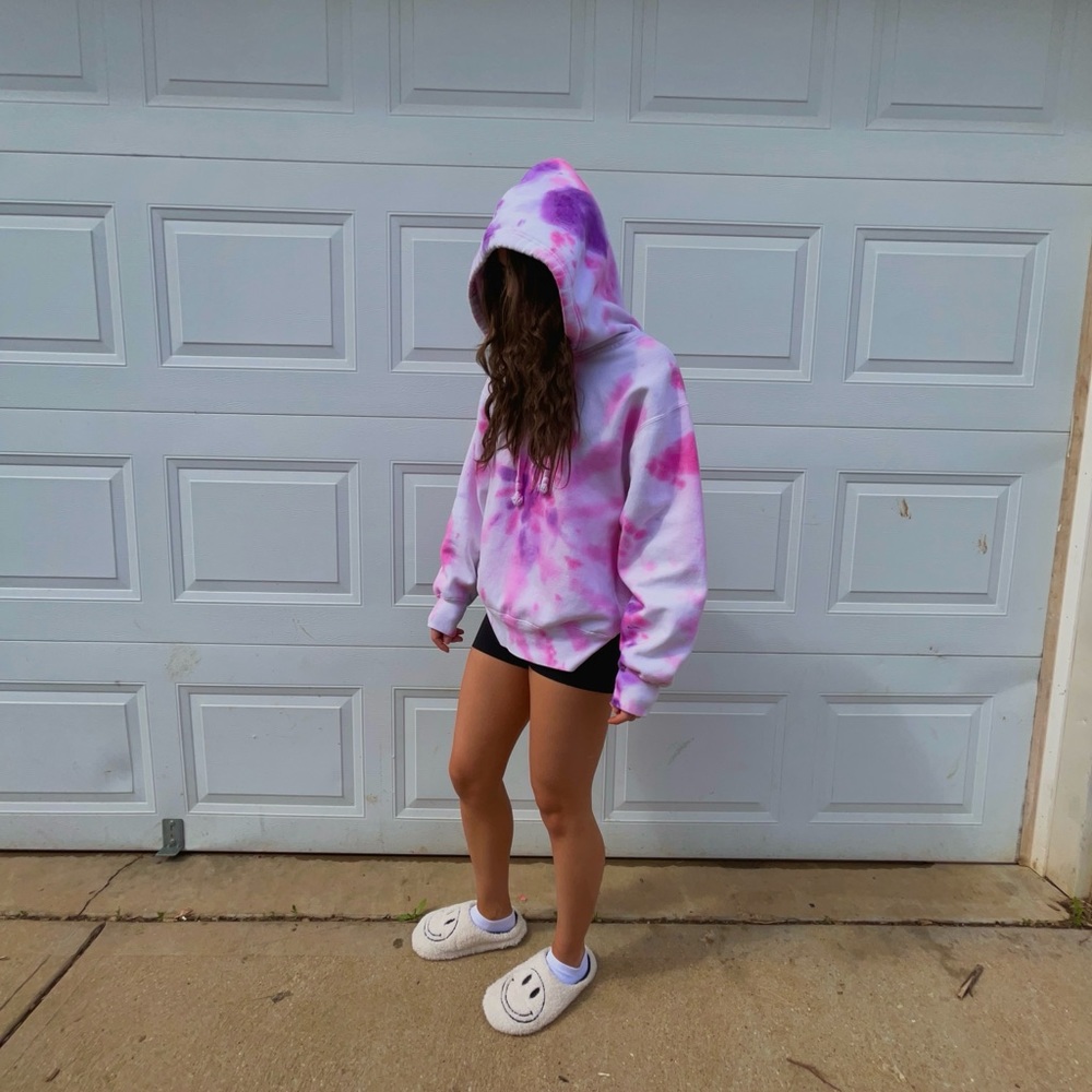 Purple and Pink Ocean Drive Tie-Dye Hoodie